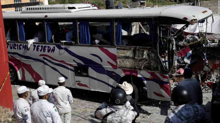More than a dozen killed as bus overturns in central Mexico